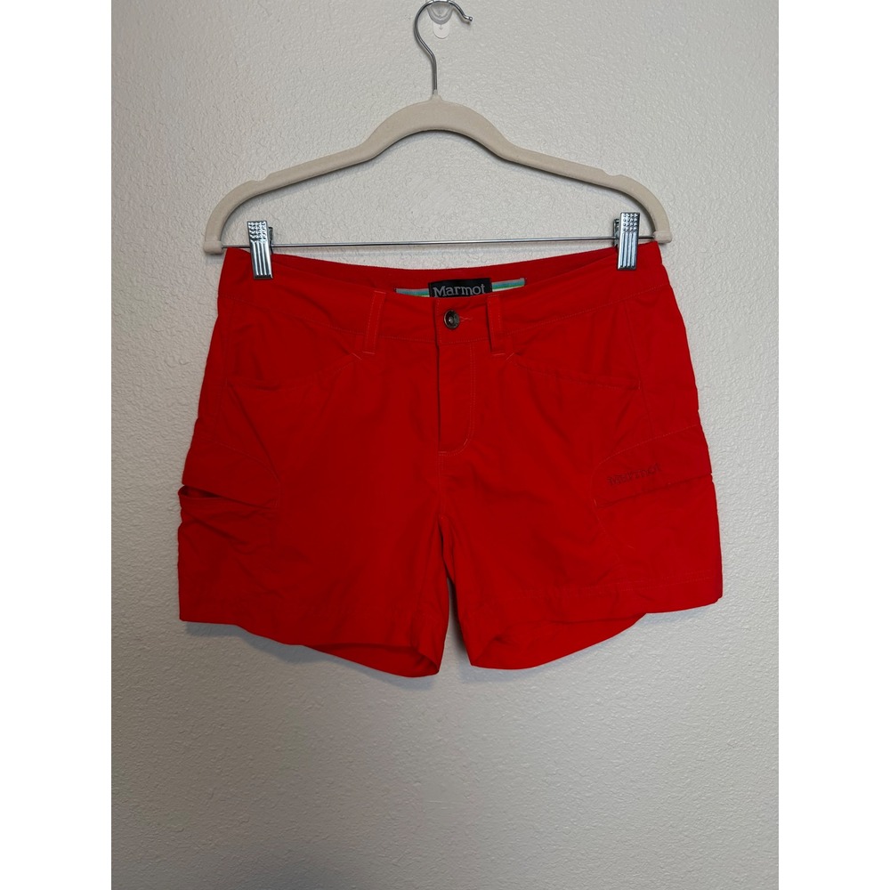 Marmot Red Hiking Shorts Womens Size 6 Outdoor Cargo Trail Utility Z69180